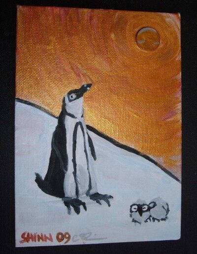 Pengins penny art Pengins penny art