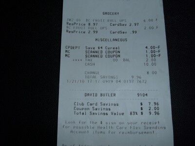 fruit roll-ups receipt