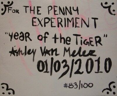 year of the tiger penny art back