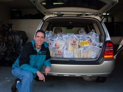 car full of food