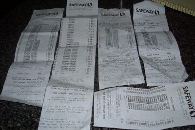 Safeway receipts