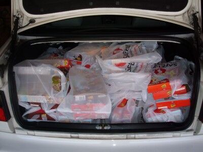 trunk full of cereal