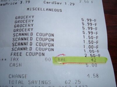 Safeway receipt total