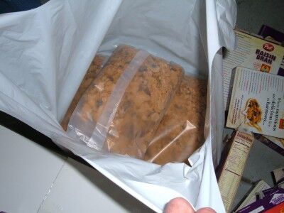 Raisin Bran in plastic bags