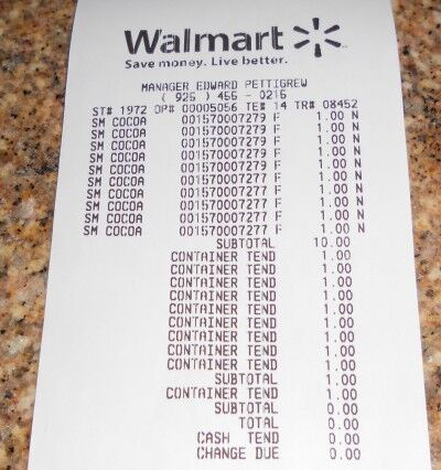 swiss miss hot chocolate walmart receipt